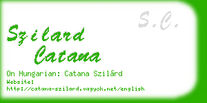 szilard catana business card